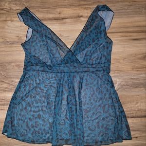 Shein Animal Print swim cover-up